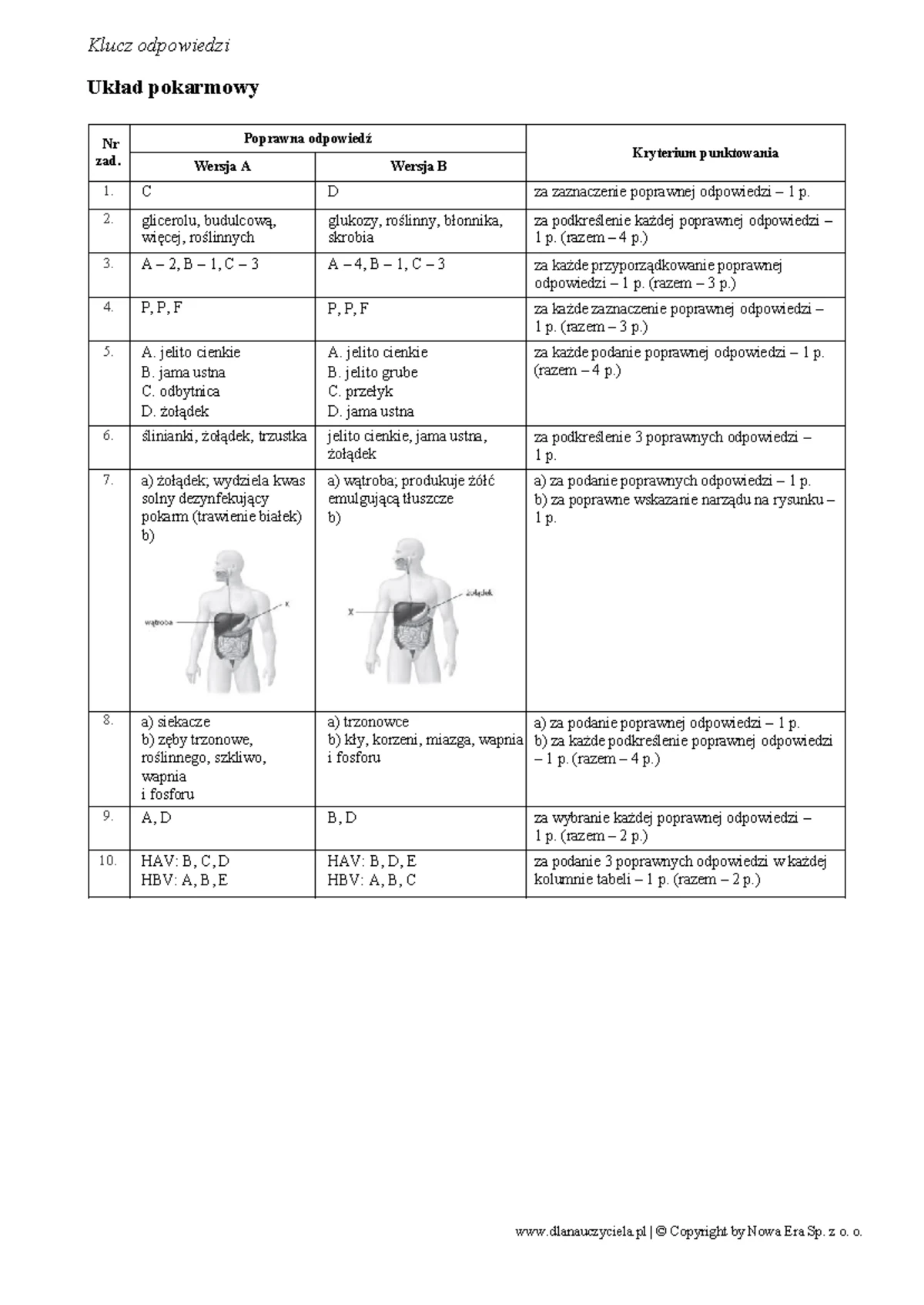 Test uklad krazenia klucz odpowiedzi - Klucz odpowiedzi Układ krążenia Uklad Krazenia Test Klasa 7