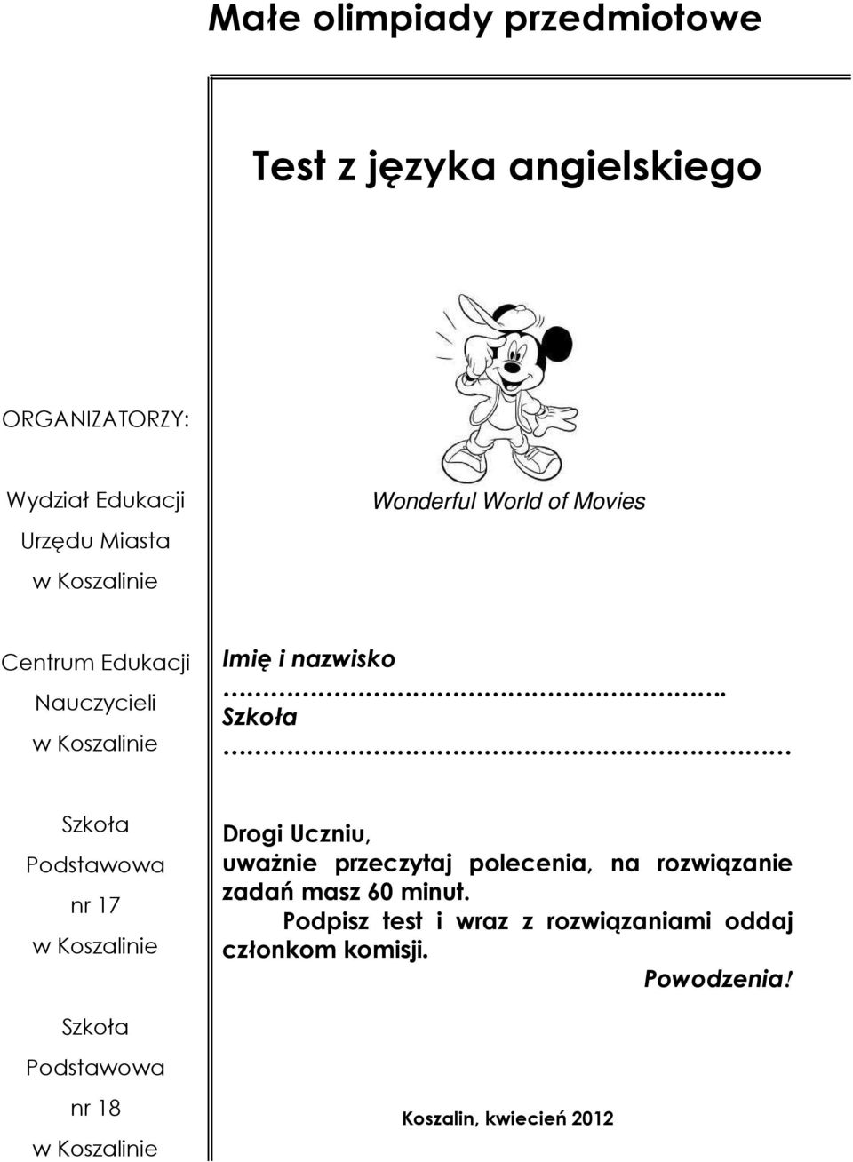 Test z języka angielskiego - PDF Free Download Test Z Angielskiego Klasa 4