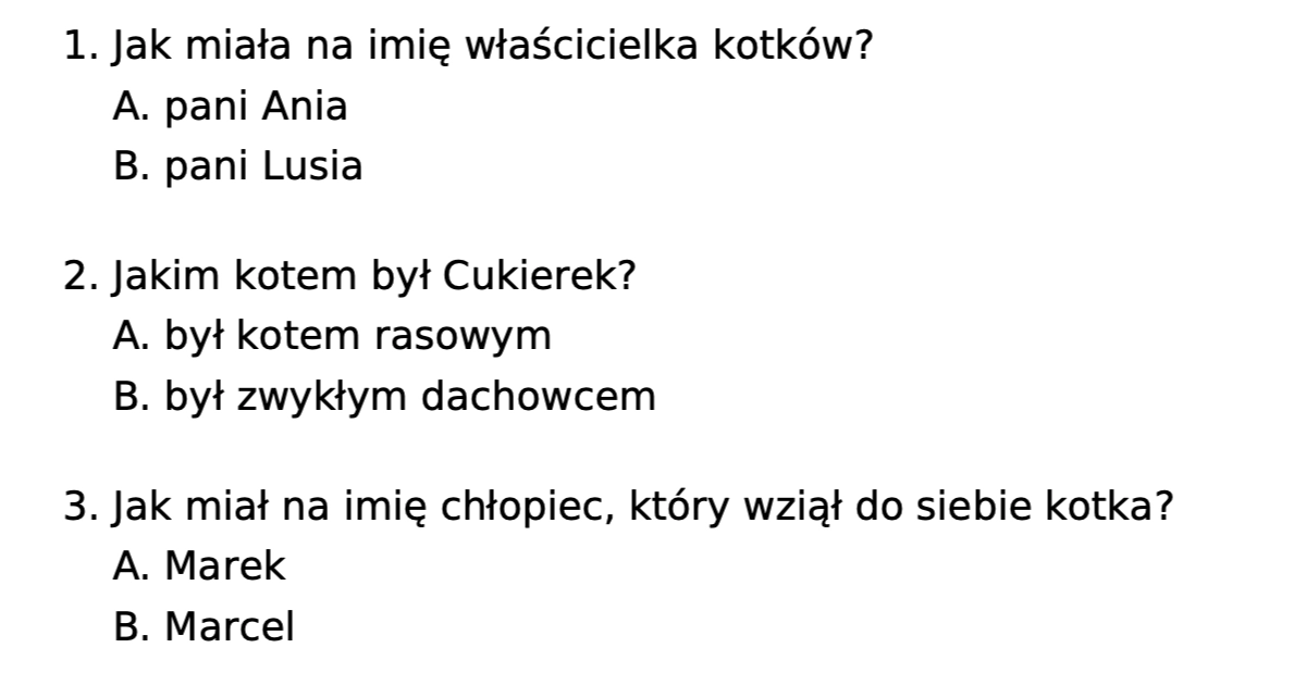 Test Z Lektury Cukierku Ty Lobuzie Do Druku