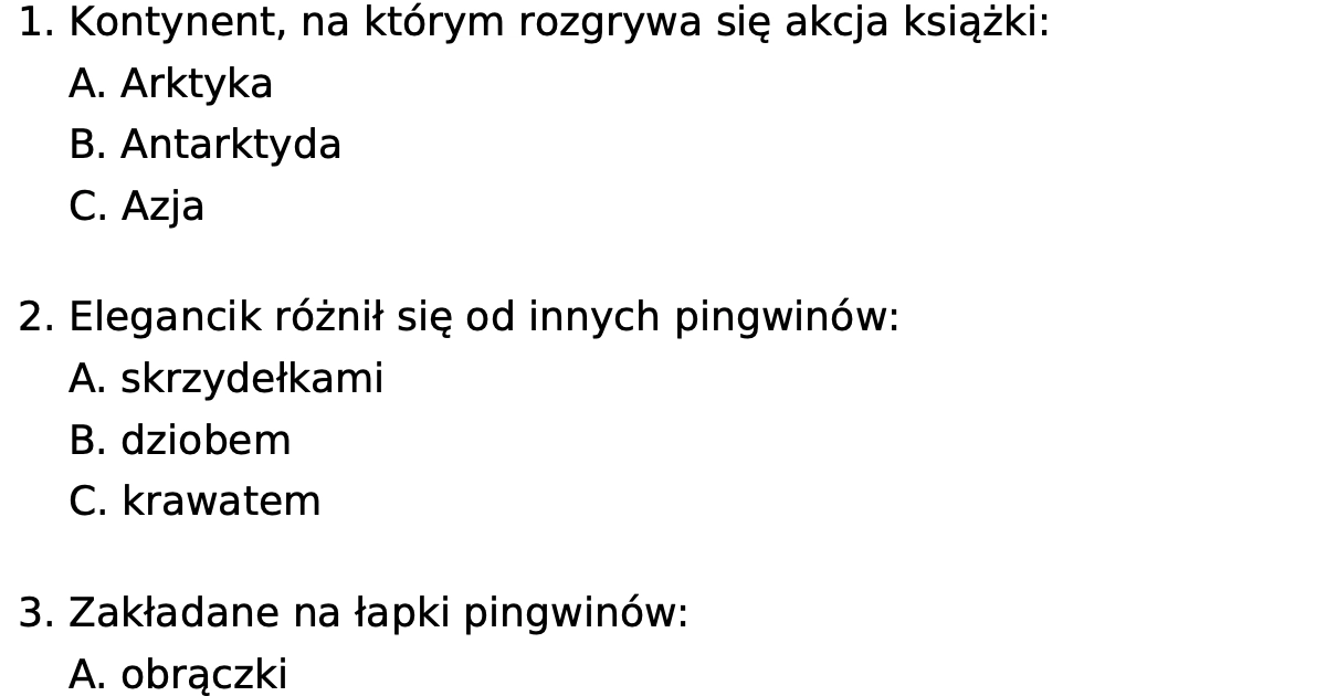 Test z lektury "Zaczarowana Zagroda" do druku dla klas 2 Zaczarowana Zagroda Pytania Do Lektury