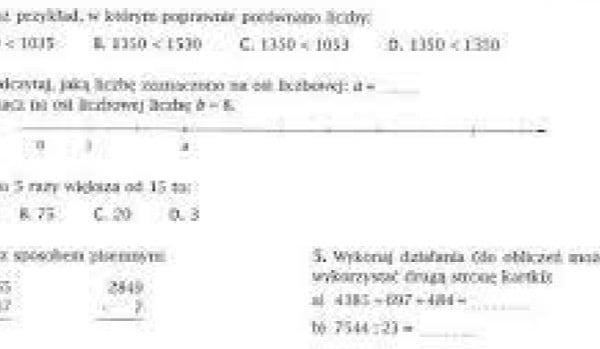 Test z matematyki! | sameQuizy Test Z Matematyki Klasa 5 Dzial 1