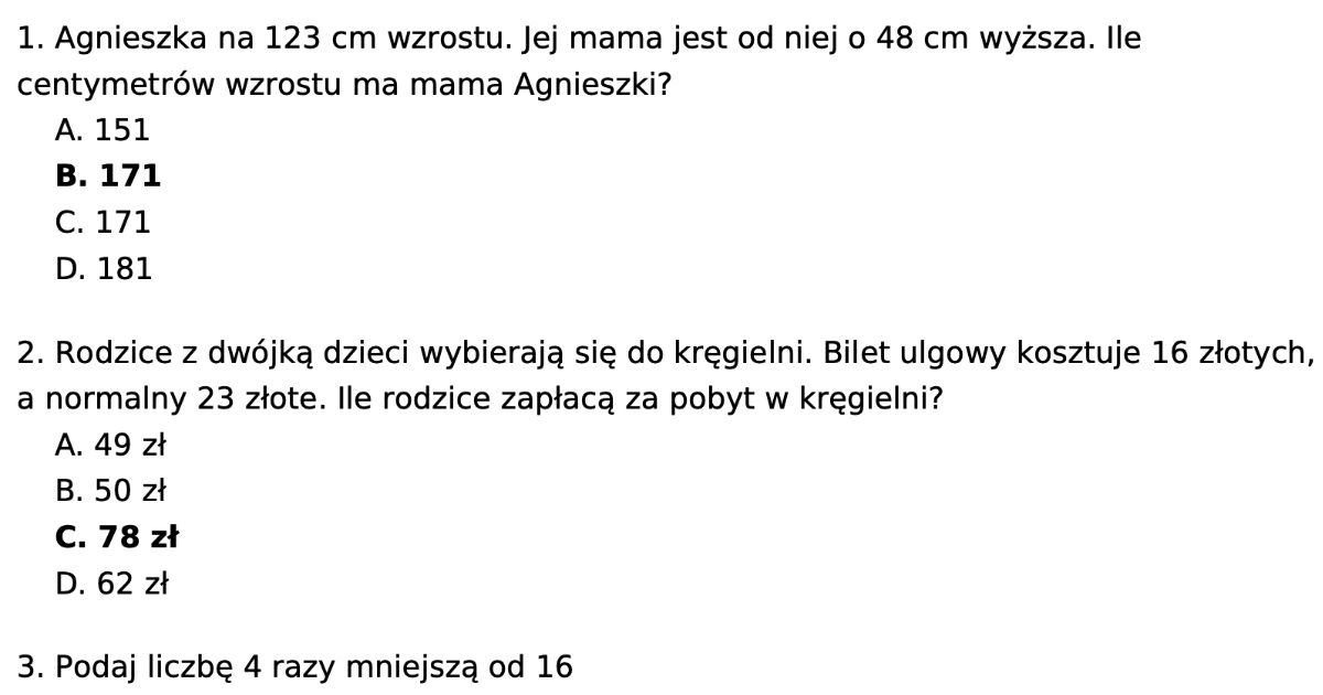 Zadania Matematyczne Klasa 3 Do Druku