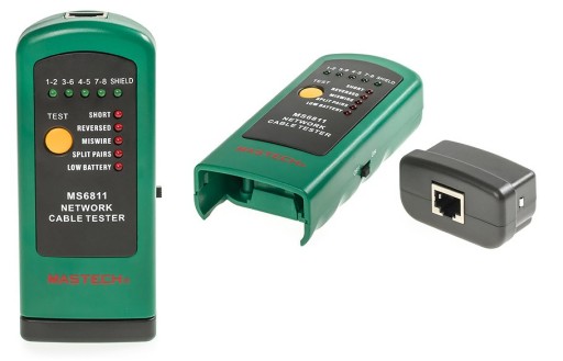 Tester okablowania LED RJ45 8p8C + terminator - Sklep, Opinie, Cena w Tester Okablowania Strukturalnego Pozwala Sprawdzic