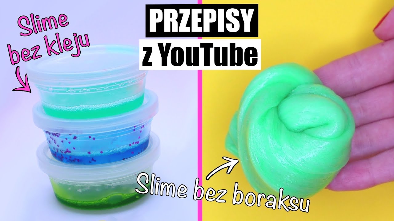 TESTUJĘ PRZEPISY NA SLIME Z YOUTUBE! Slime bez kleju, slime bez boraksu Przepis Na Slime Bez Płynu Do Soczewek