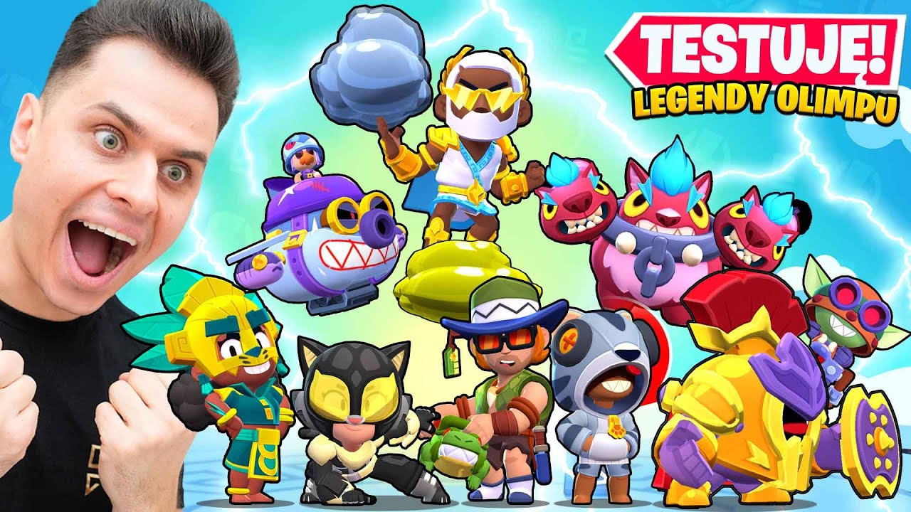 TESTUJĘ WSZYTKIE LEGENDARNE SKINY OLIMPU BRAWL STARS - YouTube Skiny Do Postaci W Brawl Stars