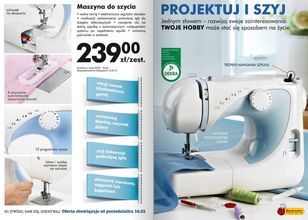 Maszyna Do Szycia Biedronka 2019