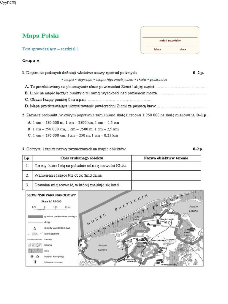 Geografia Klasa 5 Testy Pdf