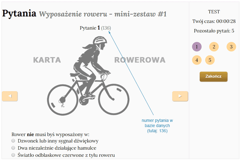 Testy na kartę rowerową Testy Na Karte Rowerowa Quizy