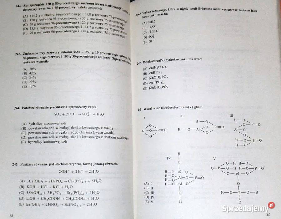 Testy z Chemii. Chemia ogólna i nieorganiczna - J. Badzińska Chełm Sprawdzian Z Chemii Klasa 7 łączenie Się Atomów Odpowiedzi