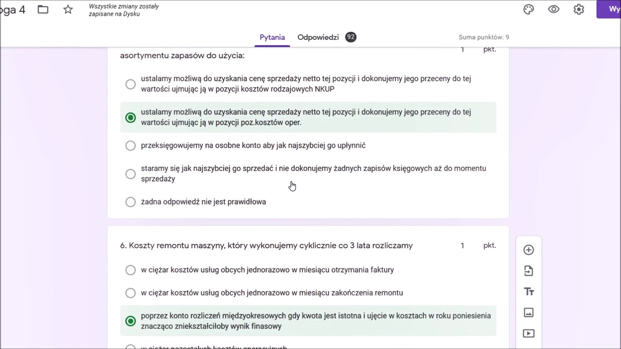 Podstawy Rachunkowosci Testy Z Odpowiedziami