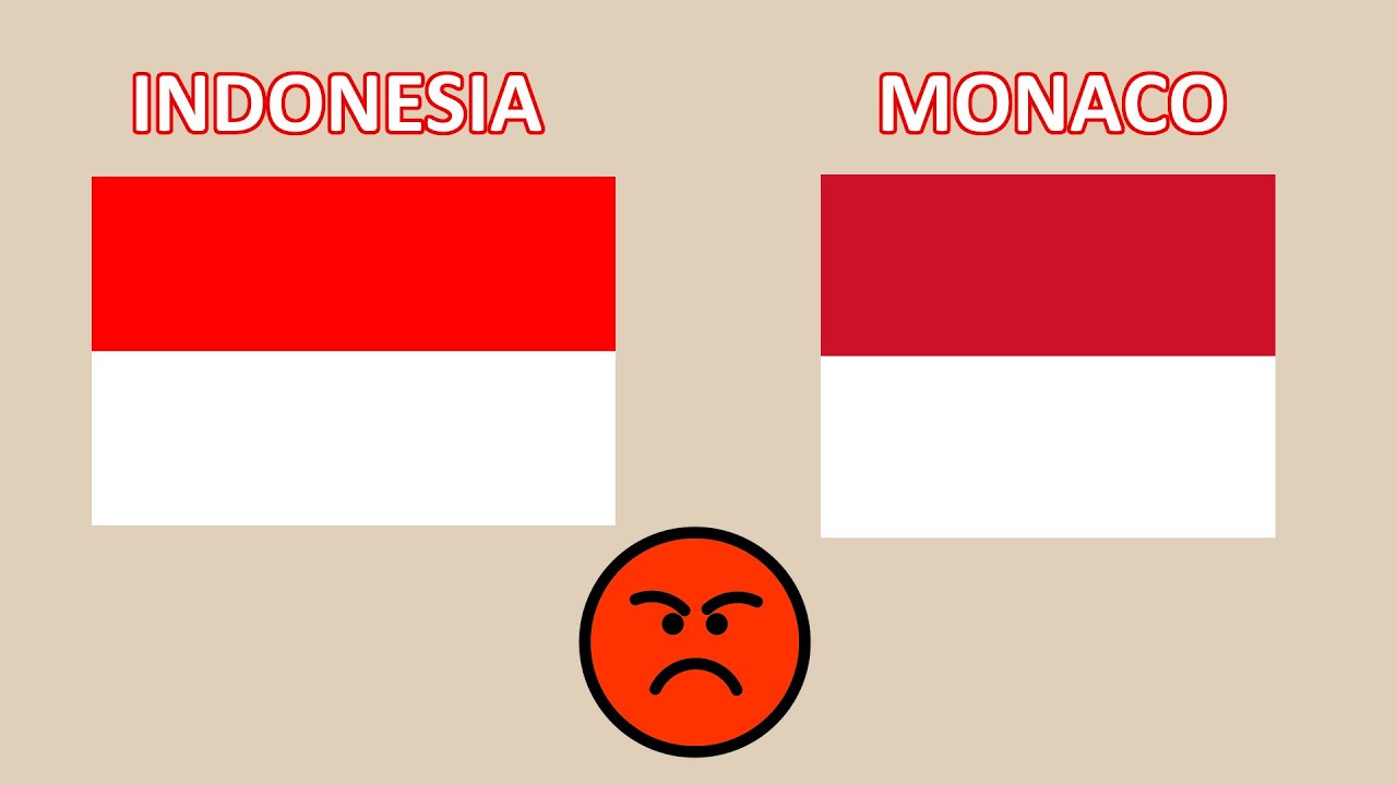 The Indonesia-Monaco Flag War - YouTube Indonesia Flag Vs Monaco Flag