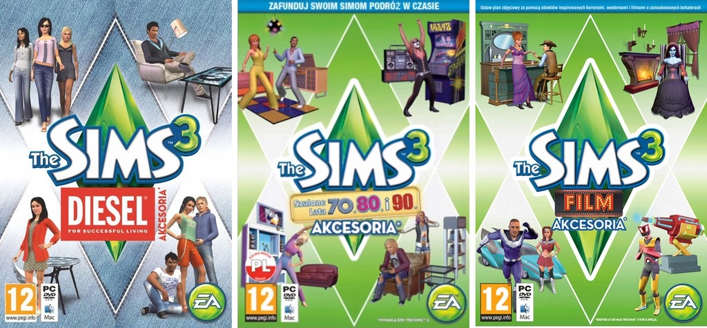 THE SIMS 3 WSZYSTKIE DODATKI + WSZYSTKIE AKCESORIA - 6695599716 Dodatki I Akcesoria The Sims 3