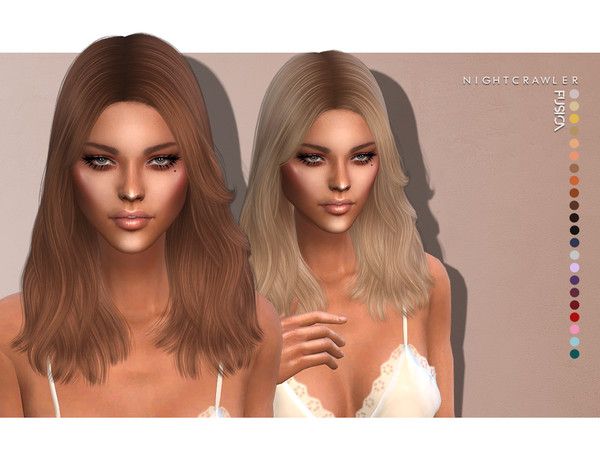 The Sims 4 najlepsze mody do gry: Nightcrawler-Fusion (włosy Mody Do The Sims 4 Wlosy