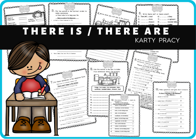 THERE IS / THERE ARE - KARTY PRACY • Złoty nauczyciel There Is There Are Cwiczenia Klasa 4