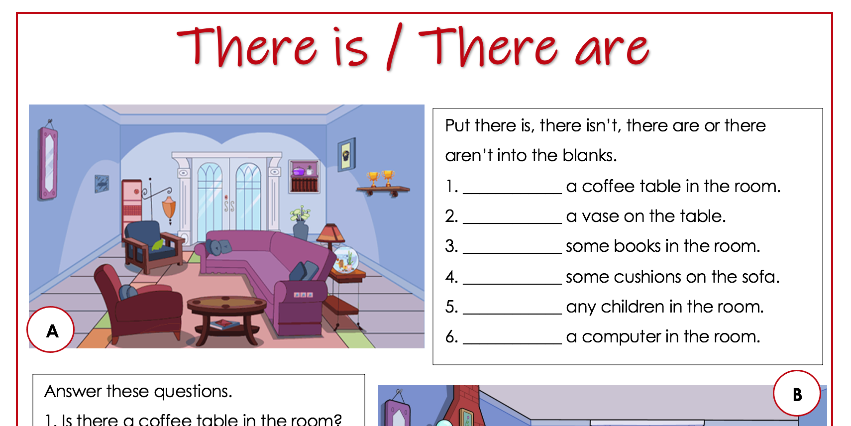 There Is There Are Worksheet – E-streetlight.com There Is There Are ćwiczenia Do Druku Pdf