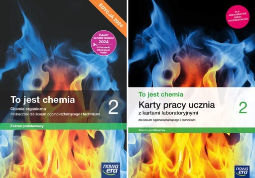 To jest chemia 2 Podręcznik + Karty pracy ucznia 2024 Nowa Era PAKIET Karty Pracy Chemia Nowa Era Liceum