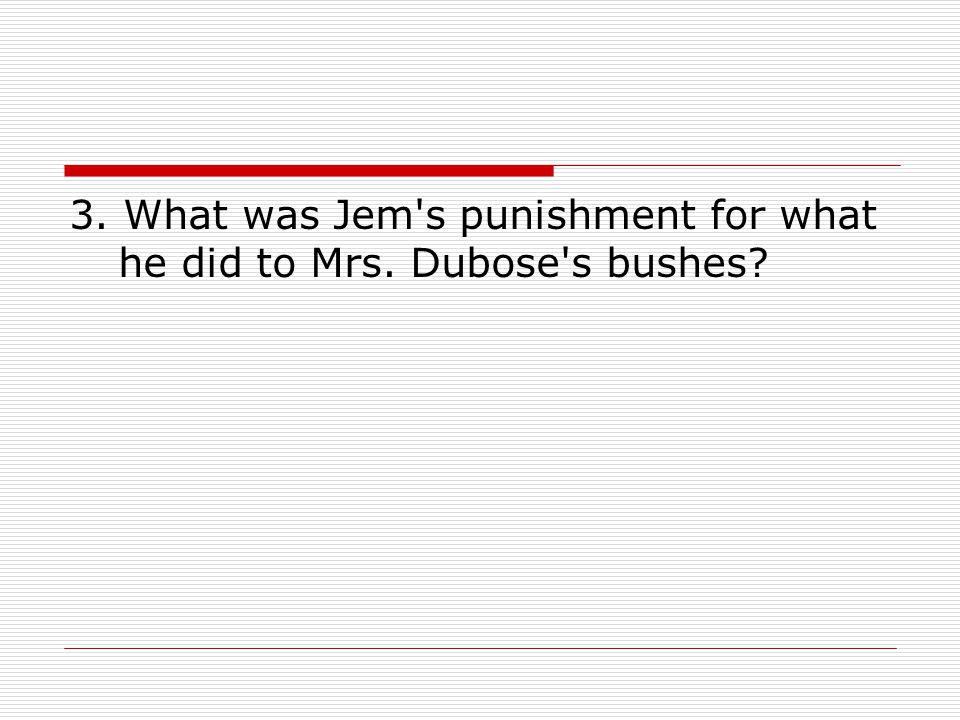 What Was Jem S Punishment Did It Fit His Crime