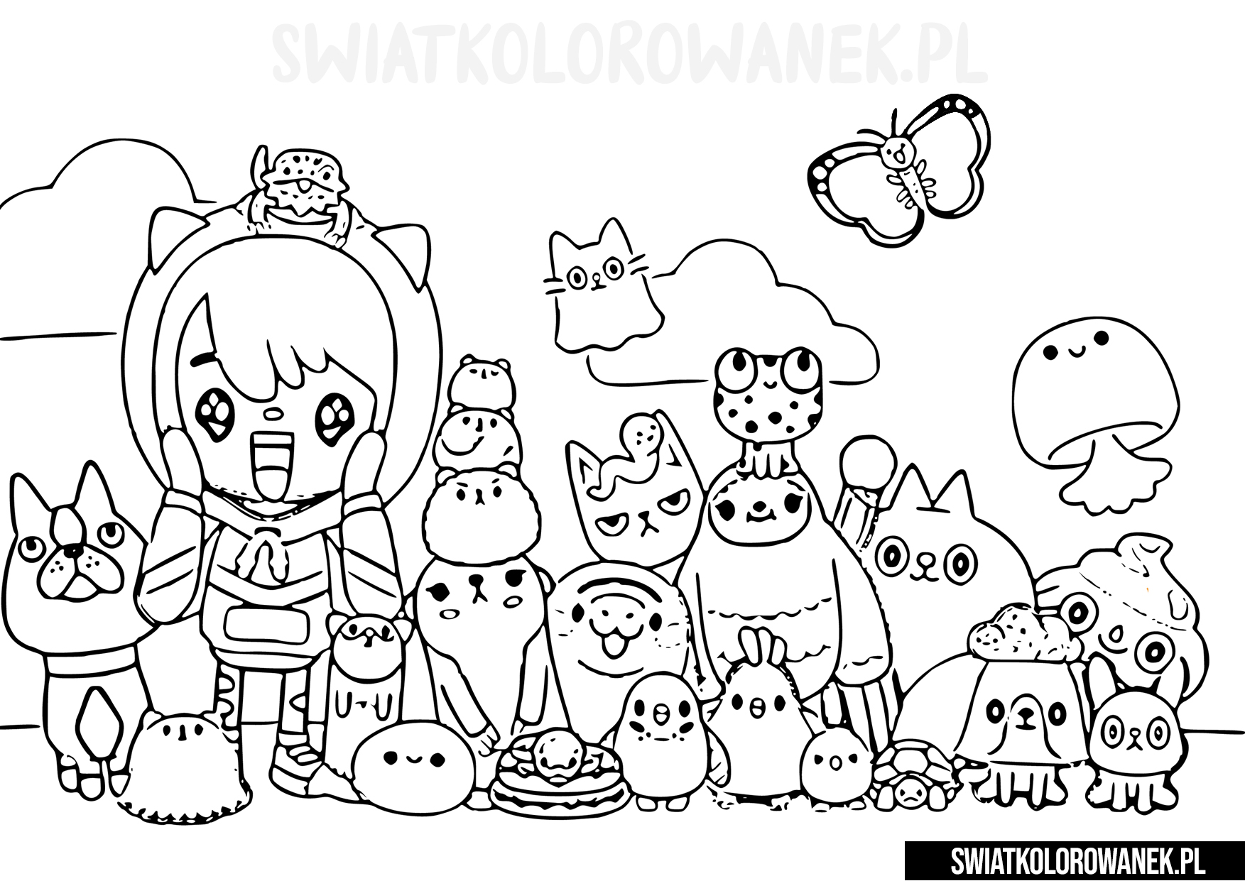 Toca Boca kolorowanki - Darmowe kolorowanki do druku Kolorowanki Toca Boca Do Druku