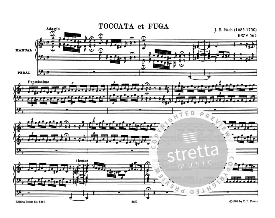 Johann Sebastian Bach Toccata I Fuga D Moll