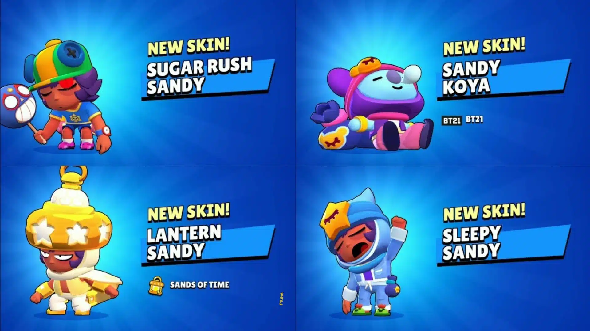 Todas las Skins de Sandy en Brawl Stars Jak Wygląda Sandy Z Brawl Stars