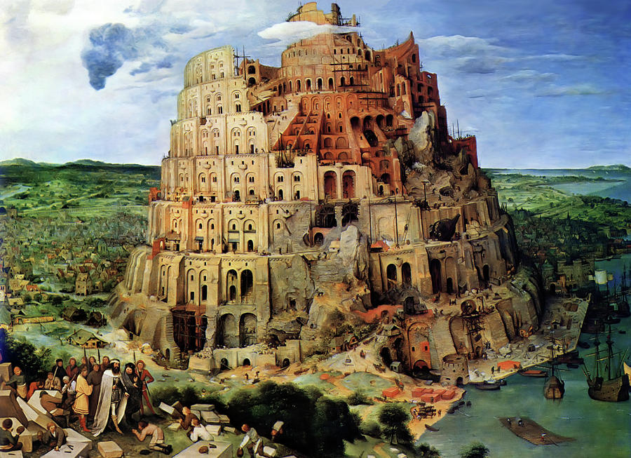 Tower Of Babel Painting by Pieter Bruegel Obraz Pietera Bruegla Wieza Babel