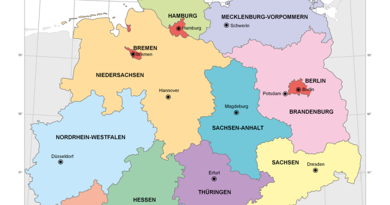 Trenuj niemiecki: Landeskunde - niemieckie kraje związkowe i ich stolice Kraje Niemieckojęzyczne I Ich Stolice