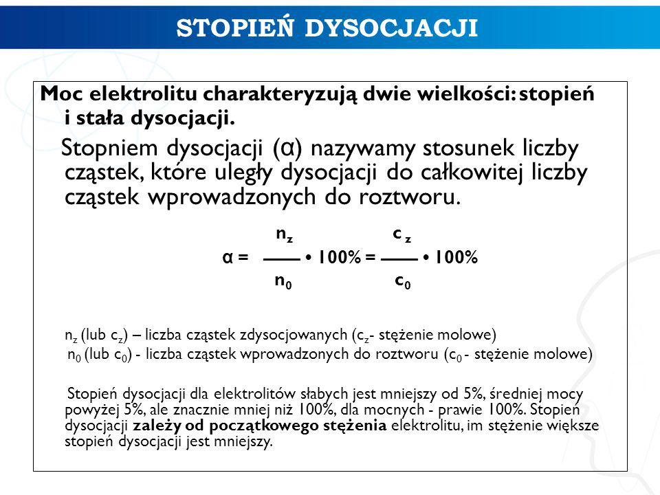 Od Czego Zależy Stopień Dysocjacji