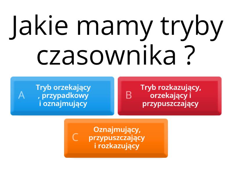 Tryby czasownika kl. 5 - Test Tryby Czasownika Sprawdzian Klasa 5