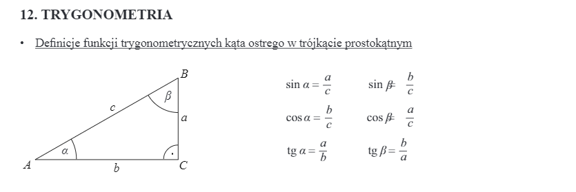 Trygonometria - zadania i tablice. Jak korzystać z tablic Sprawdzian Z Funkcji Trygonometrycznych Liceum
