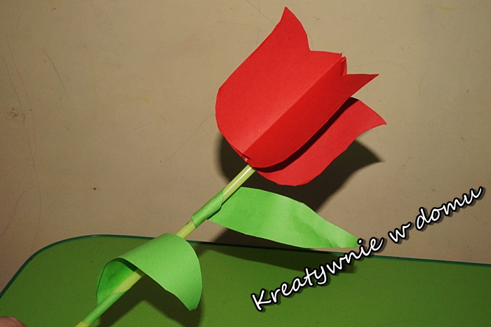 Tulipan z papieru w 5 minut | Kreatywnie w domu Jak Zrobic Tulipana Z Papieru