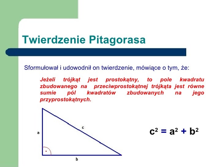 Twierdzenie Pitagorasa Kartkówka Twierdzenie Pitagorasa Klasa 8