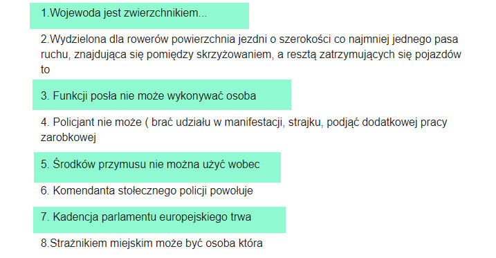 TWO Test wiedzy ogólnej do Policji Test Wiedzy Ogólnej Do Policji