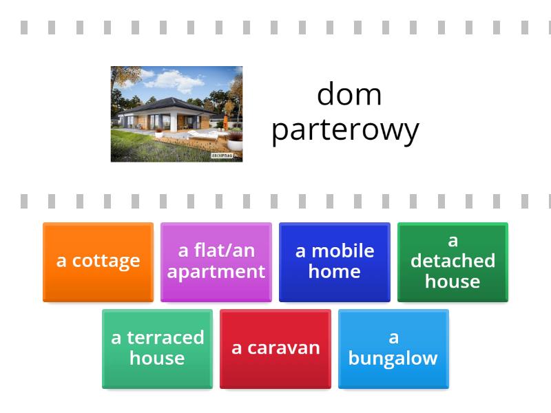 Types of homes Unit 2 Repetytorium Macmillan - Find the match Macmillan Repetytorium Test Unit 2 Dom