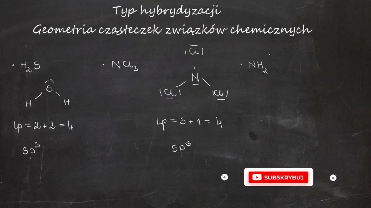 Typy hybrydyzacji. Geometria cząsteczek związków chemicznych Wskaz Nazwy Substancji Ktorych Czasteczki Moga Sie Laczyc Wiazaniem Wodorowym