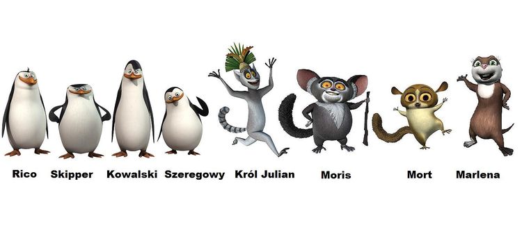 Ubrania z super zabawnymi Pingwinami i królem bajkowe ubrania dla dzieci Postacie Z Pingwinów Z Madagaskaru