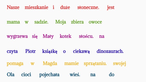 Ulz Zdania Z Podanego Slownictwa