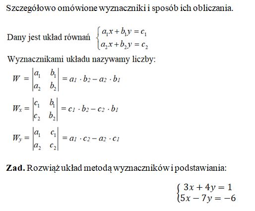 Uklad Rwnan Liniowych Z Dwiema Niewiadomymi