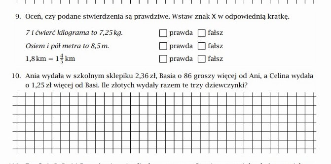 Ułamki dziesiętne - klasa 4 - kocham podróże Sprawdzian Ułamki Dziesiętne Klasa 4