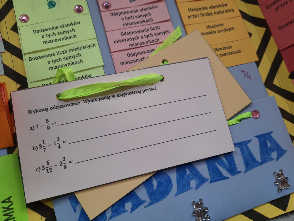 Ulamki Zwykle Powtrzenie Wiadomosci Klasa 4
