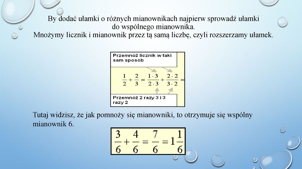 Mnożenie Ułamków O Tym Samym Mianowniku