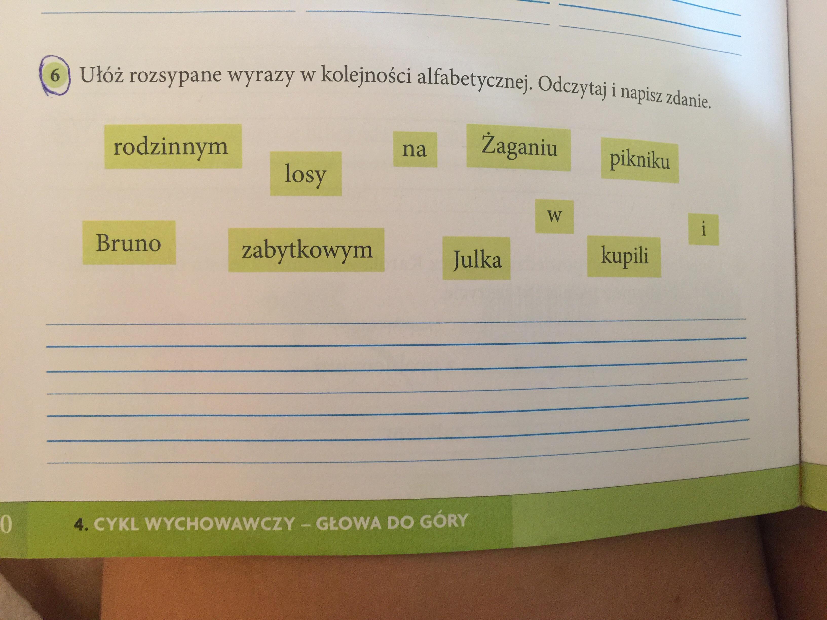 Uloz rozsypane wyrazy w kolejnosci alfabetycznej.Odczytaj i napisz Wypisz Ze Słownika Ortograficznego Po Cztery Wyrazy Rozpoczynające