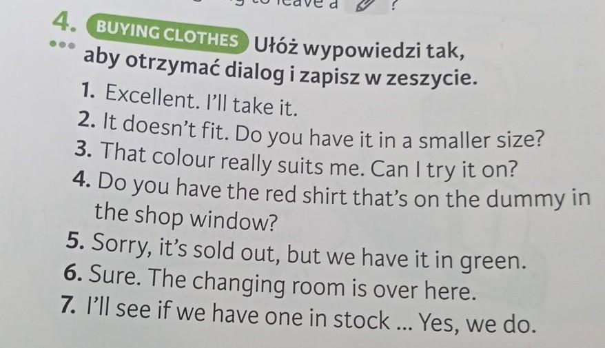ułóż wypowiedzi tak aby otrzymać dialog i zapisz w zeszycie - Brainly.pl Zapisz W Zeszycie Wypowiedzi Którymi Można Uzupełnić Dialog