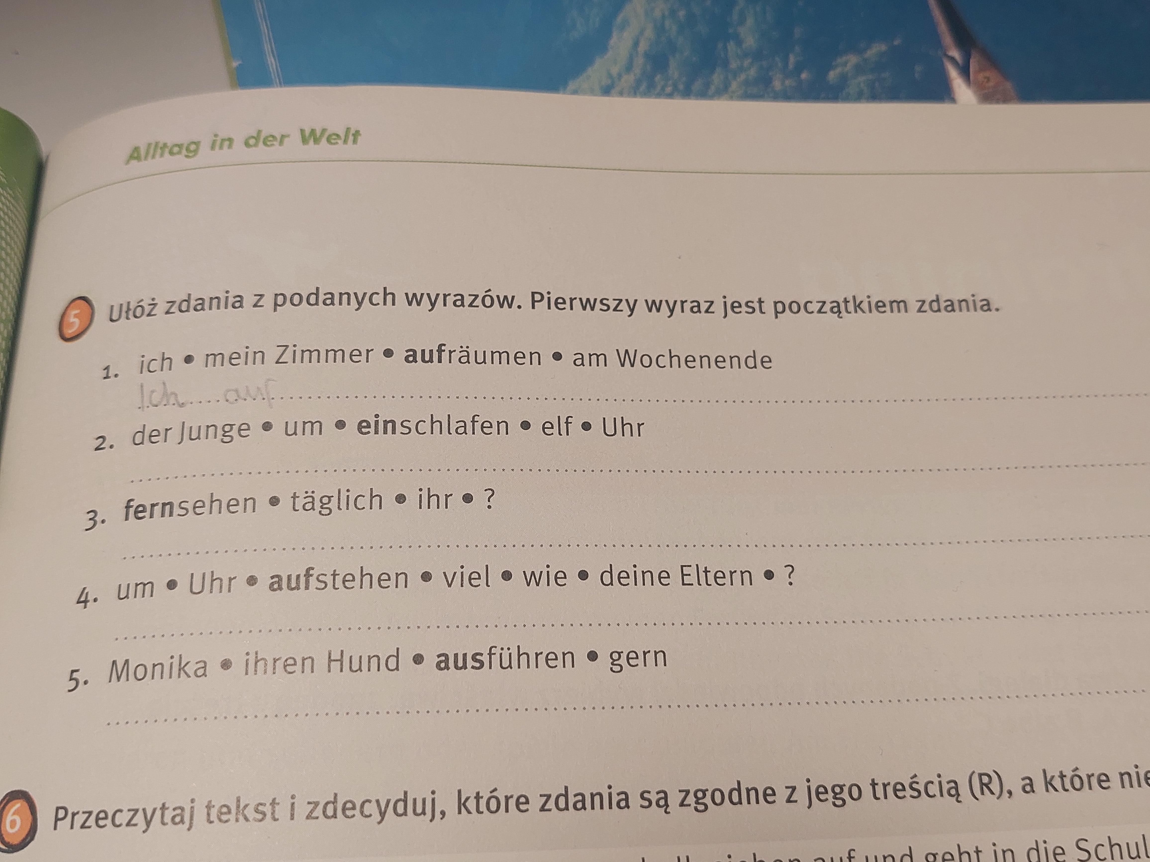 Ułóż zdania z podanych wyrazów. Pierwszy wyraz jest początkiem zdania Zdania Złożone Podrzędnie ćwiczenia Z Odpowiedziami