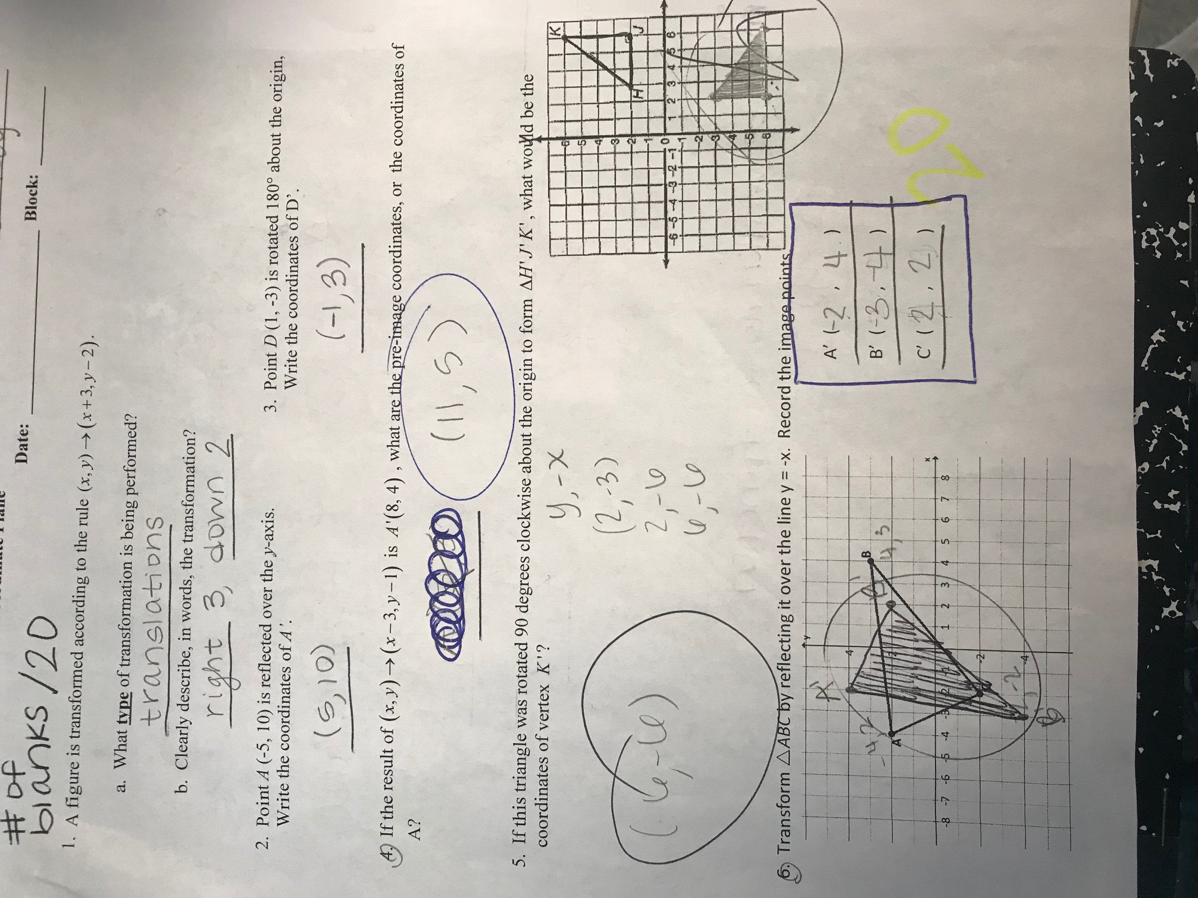 Unit 1 Transformations - Kell Geometry Geometry Module 1 Transformations And Symmetry Answer Key