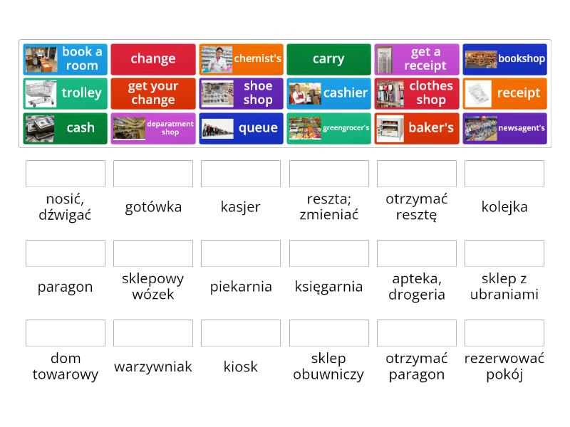 Unit 2 English Class, Revision. - Match up Test Z Angielskiego Klasa 4 Unit 2 English Class