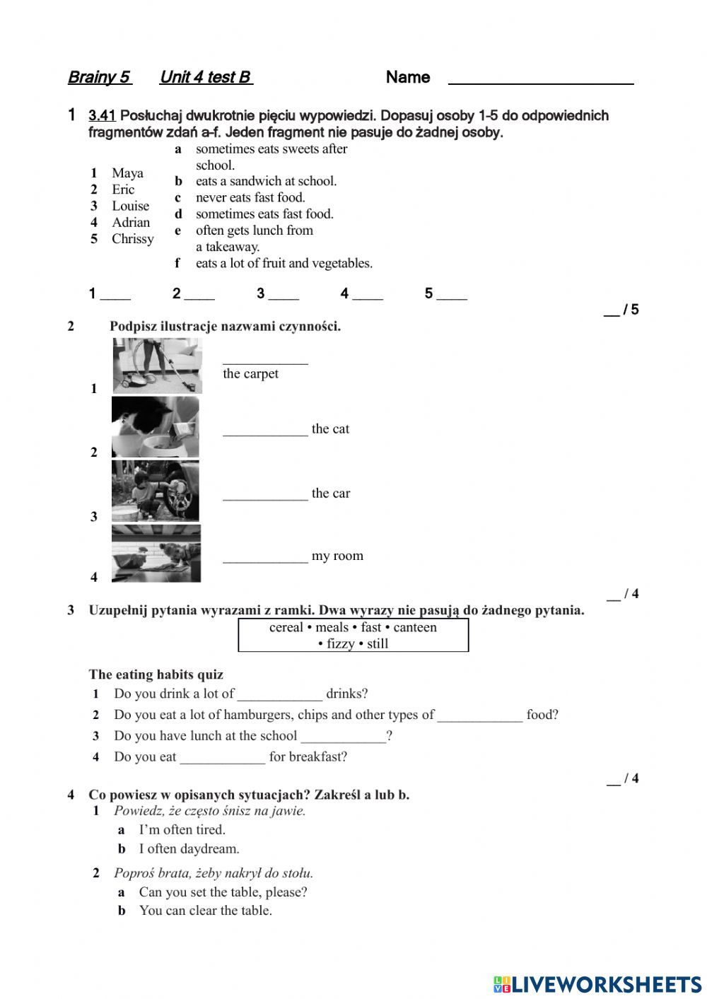 Unit 3 Lesson 1 Answers Test Z Angielskiego Klasa 3
