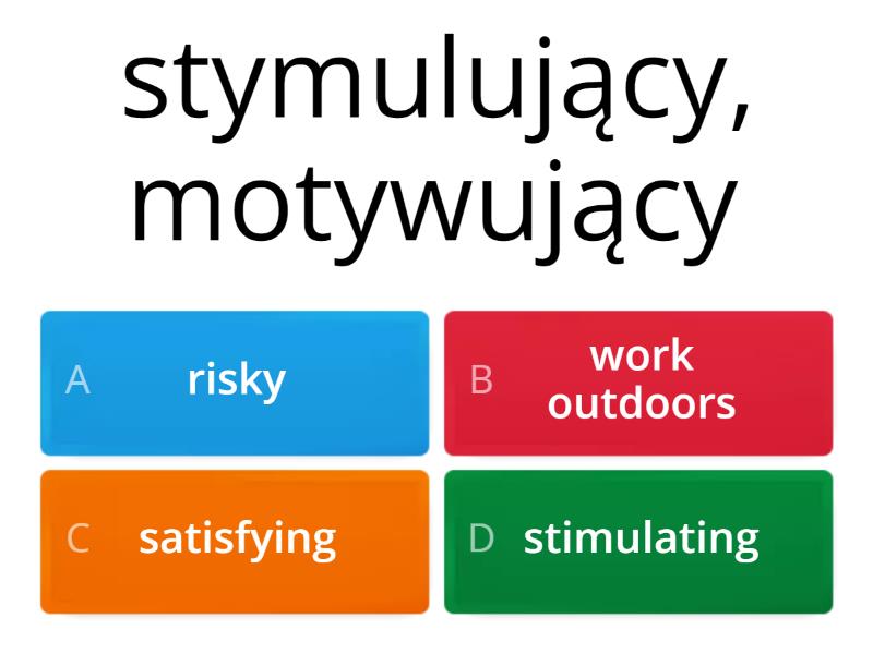 Unit 4 - Words and phrases to describe a job - Macmillan Repetytorium Macmillan Repetytorium Test Unit 4