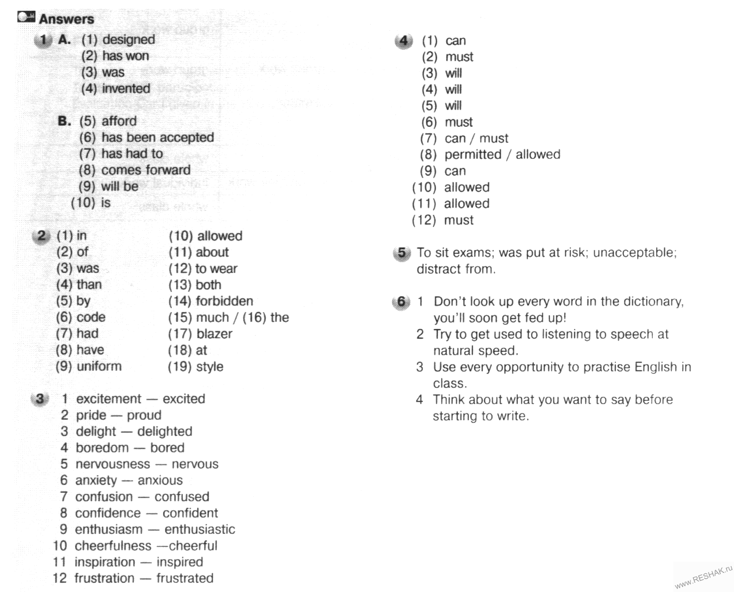 Unit 7 Progress Test A Vision 2