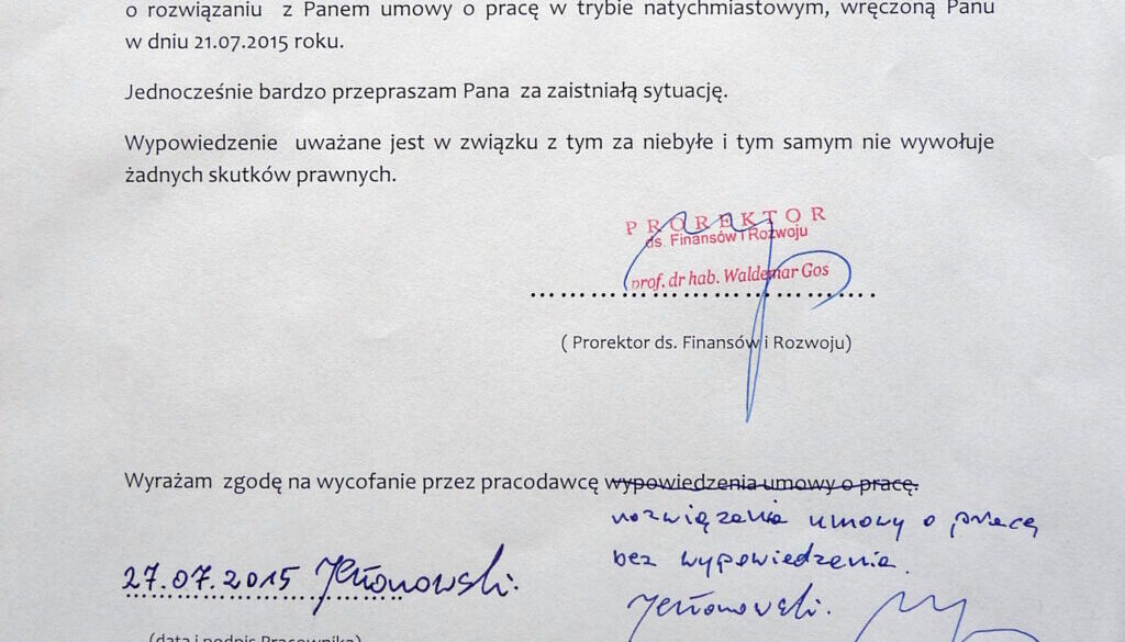 Wypowiedzenie Umowy O Pracę W Trybie Natychmiastowym Przez Pracownika