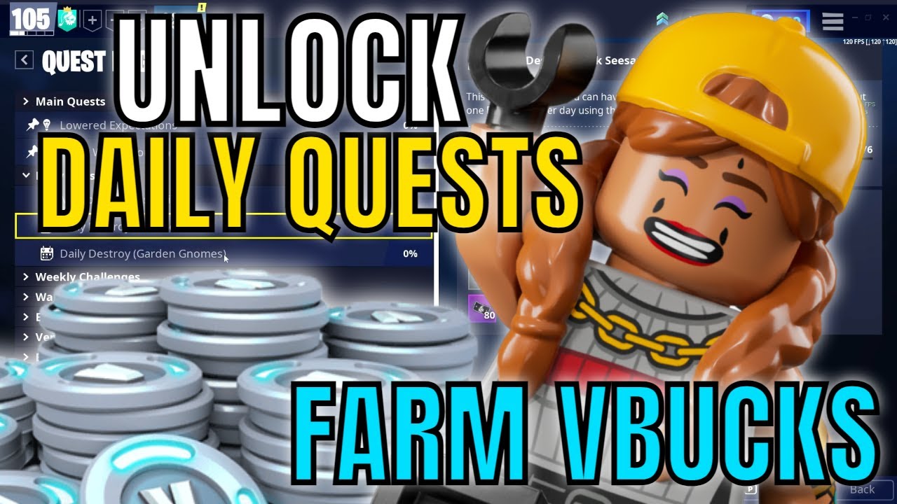UNLOCK Daily Quests 2024 GUIDE! Farm VBUCKS AND XP! | Fortnite Save The Fortnite Save The World Daily Quests